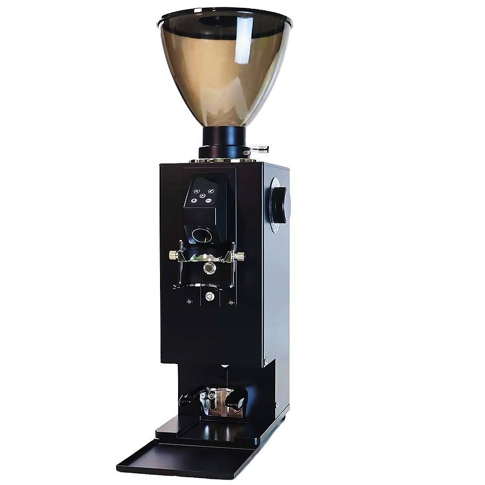 ZL900 black 2-in-1 Commercial Coffee Grinder with Automatic Tamper