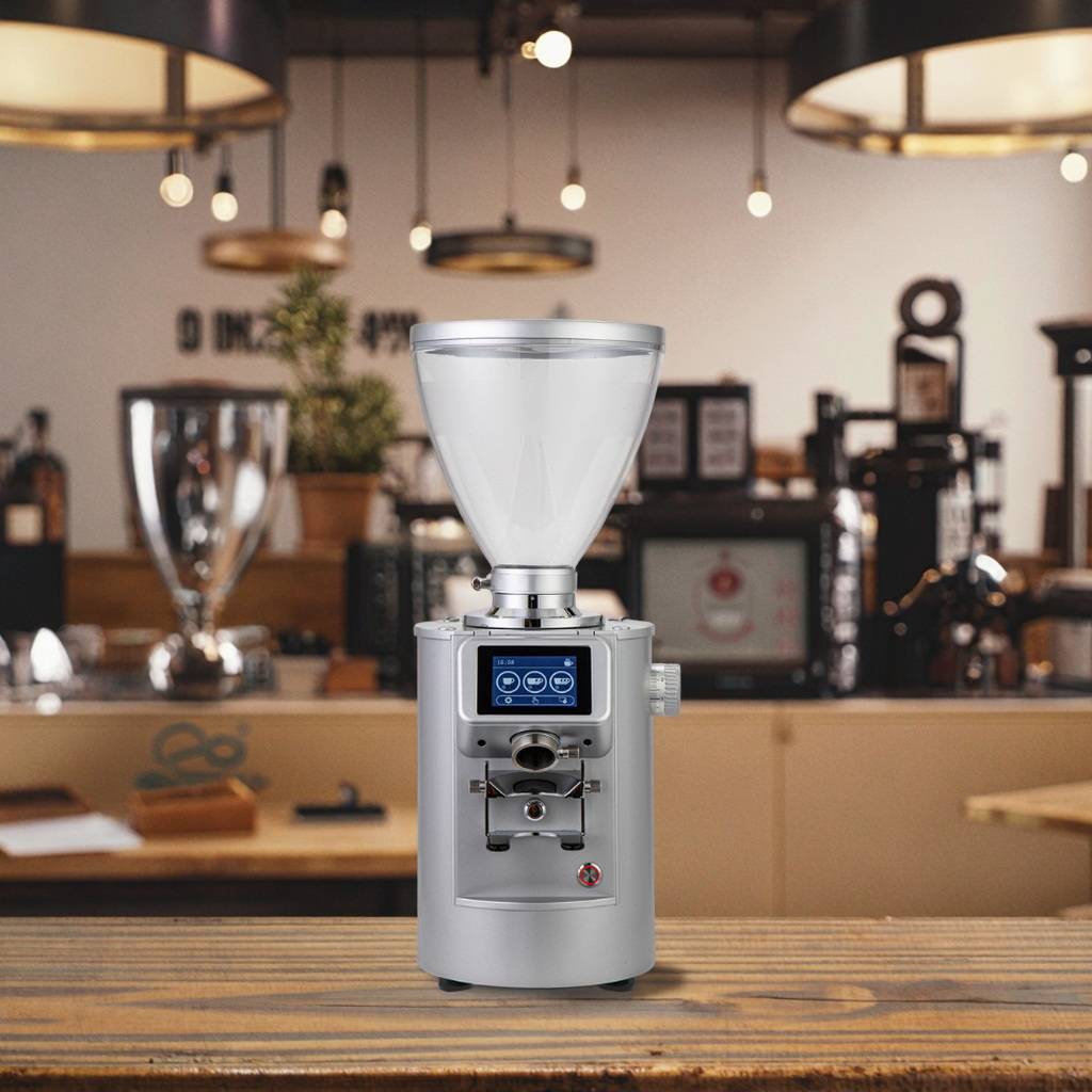 ZILONG 90mm Burr Professional Automatic Portable Coffee Grinder Grinding Both Weight Time Commercial Heavy-Duty Electric for