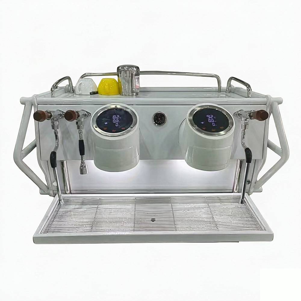ZL11 white T5 Dual-Group Semi-Automatic Espresso Machine – White