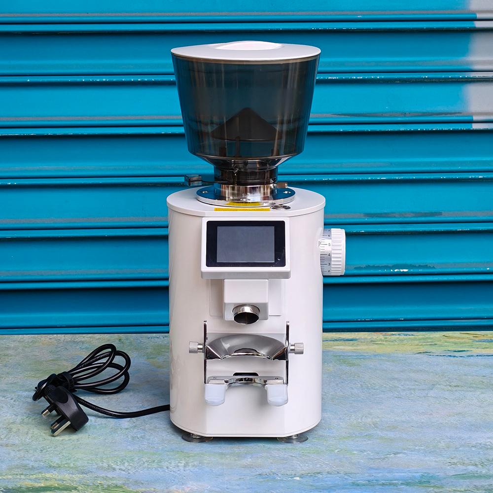 Zilong Commercial Coffee Grinder Automatic Electric with LED Display Grinding by Weight and Time 64mm Burr for Shop Household