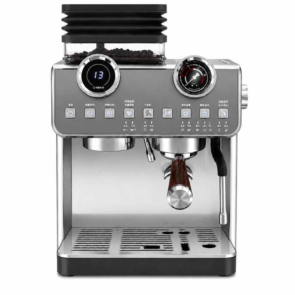 ZL13 PLUS white ZILONG ZL13 PLUS Home Espresso Coffee Machine with Built-In Grinder