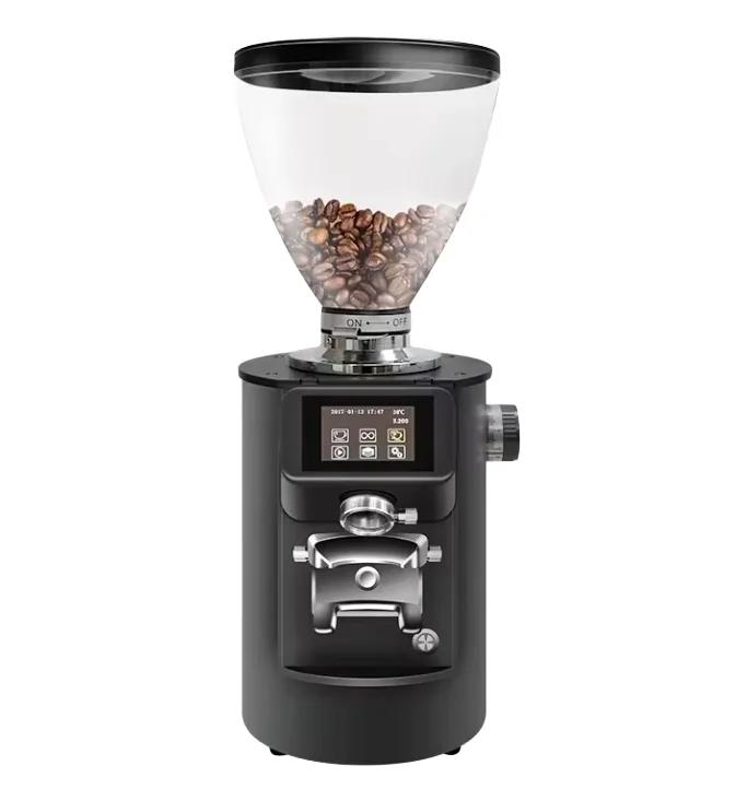 ZILONG 12-Setting Professional Coffee Bean Grinder Commercial Heavy-Duty Electric for Household Use 90MM Stainless Steel